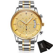 Load image into Gallery viewer, BOAMIGO Men Watch Chronograph Sport Mens Watches Top Brand Luxury Waterproof Full Steel Quartz Gold Clock Men Relogio Masculino