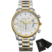 Load image into Gallery viewer, BOAMIGO Men Watch Chronograph Sport Mens Watches Top Brand Luxury Waterproof Full Steel Quartz Gold Clock Men Relogio Masculino