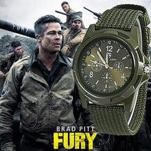 Load image into Gallery viewer, New Men Military Army Bomber Pilot Canvas Strap Sports Men Boy Quartz Wrist Watch Analog Men Dress Sport Wristwatches reloj