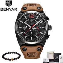 Load image into Gallery viewer, BENYAR Mens Watches Military Army Chronograph Watch Brand Luxury Sports Casual Waterproof Male Watch Quartz Man Wristwatch XFCS