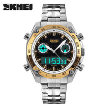 Load image into Gallery viewer, SKMEI Fashion Sports Watch Men 3Bar Waterproof Luxury Watches Stainless Steel Dual Display Wristwatches reloj hombre 1204