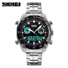 Load image into Gallery viewer, SKMEI Fashion Sports Watch Men 3Bar Waterproof Luxury Watches Stainless Steel Dual Display Wristwatches reloj hombre 1204