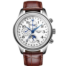 Load image into Gallery viewer, GUANQIN Relogio Masculino Automatic Mechanical Men Watches Waterproof Calendar Moon Leather Wristwatch otomatik erkek saat