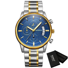 Load image into Gallery viewer, BOAMIGO Men Watch Chronograph Sport Mens Watches Top Brand Luxury Waterproof Full Steel Quartz Gold Clock Men Relogio Masculino