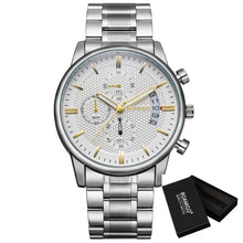Load image into Gallery viewer, BOAMIGO Men Watch Chronograph Sport Mens Watches Top Brand Luxury Waterproof Full Steel Quartz Gold Clock Men Relogio Masculino
