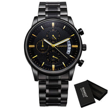 Load image into Gallery viewer, BOAMIGO Men Watch Chronograph Sport Mens Watches Top Brand Luxury Waterproof Full Steel Quartz Gold Clock Men Relogio Masculino